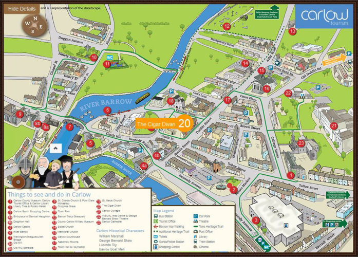 Carlow Town Map